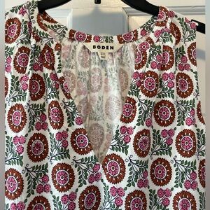 Boden Sleeveless Dress, Gin Fizz Sunflower Sprig, 14L